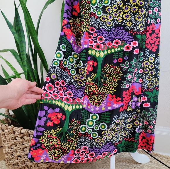 VTG 70s Psychedelic Floral Print Skirt - Picture 3 of 9